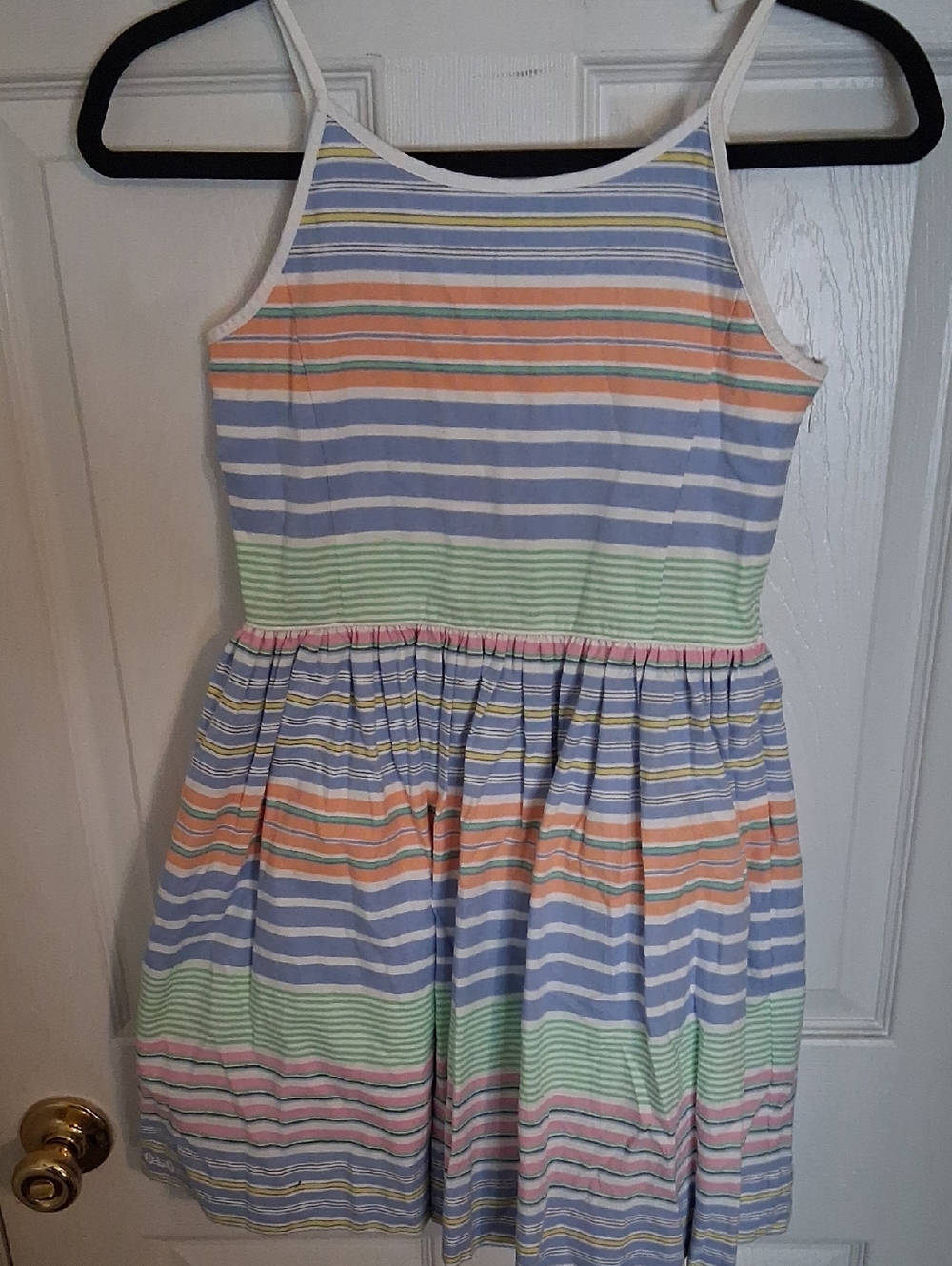 Polo Ralph Lauren Multicolor Striped Tank Dress - Blue, Peach, Green, Pink White